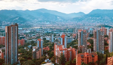a landscape view of a city in colombia