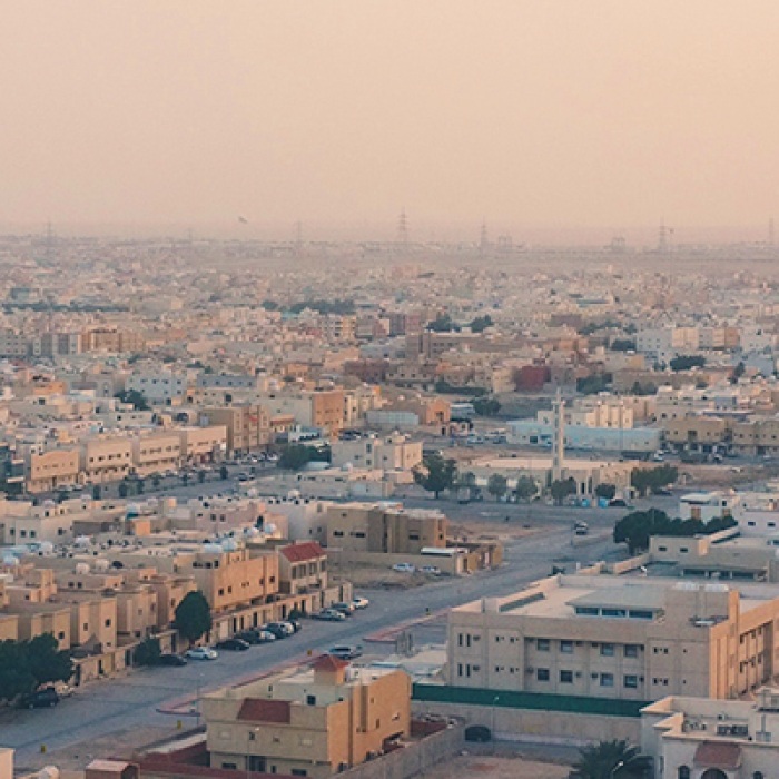 Saudi Arabian city view from above